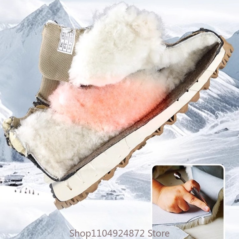 Winter Warm Wool Cotton Shoes  - Outdoor Sport With Sticks 리뷰 및 가격